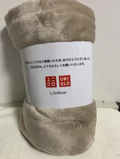 新品未使用 ユニクロ 2025年末祭 フリースブランケット ベージュ　非売品