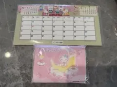 新品未開封フコク生命ハローキティ 2026年 卓上カレンダーティッシュ付き