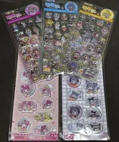 『新品・未使用』LABUBU ラブブ3Dシール3枚・水シール２枚セットの5枚
