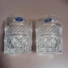 未使用品　ボヘミア　グラス　2客セット
