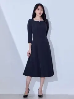 メゾンエシェル スクエアネックサッカーワンピース - メルカリ