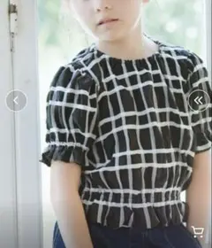 branshes 半袖チェックブラウス 130