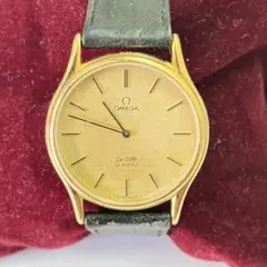 稼働 オメガ デビル Cal.1365 プッシュリューズ ゴールド メンズ腕時計