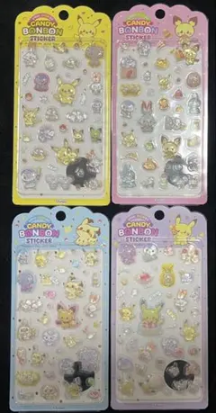 韓国限定 ポケットモンスター ボンボンステッカー 4枚セット シール