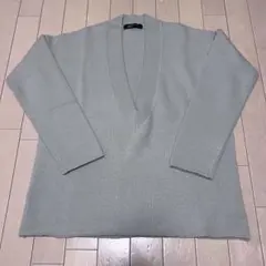 stunning lure⭐︎ミントグリーン⭐︎深Vネックセーター⭐︎Sのサムネイル