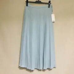 新品　UNIQLO ユニクロ　シフォンプリーツ　ロングスカート　ブルー