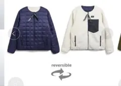 タイオン マウンテン リバーシブル クルーネック ダウン×ボア ジャケット