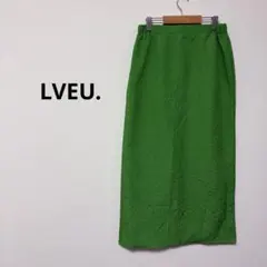LVEU. ラブユ　エンボス　ナロータイトスカート　グリーン　M スタイルアップ