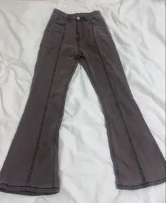 SHEIN ブーツカットデニム フレアデニム フレアパンツ S グレーのサムネイル
