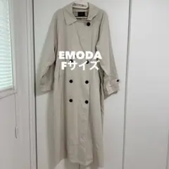 EMODA マキシダブルコート トレンチコート アイボリー Fサイズのサムネイル