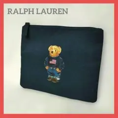 RALPH LAUREN　ラルフローレン　ポロベア　ポーチ　ネイビー
