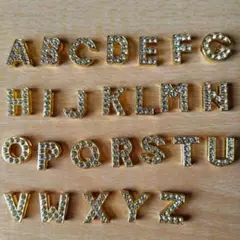 アルファベットパーツ ゴールド A〜Z