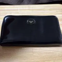 EMPORIO ARMANI 黒レザー 長財布のサムネイル