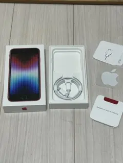 iPhoneSE 空き箱、充電ケーブル (第3世代) (RED)