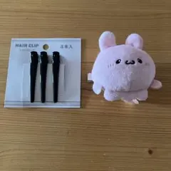 ラブイーズのヘアクリップと黒のヘアクリップセット