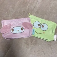 サンリオ ふわふわFACE台形ポーチ マイメロ・けろっぴ