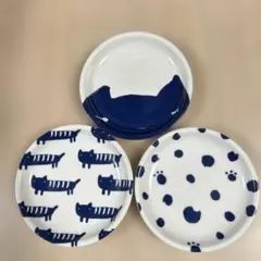 ツモリチサト TSUMORI CHISATO 猫柄小皿 3枚セットのサムネイル