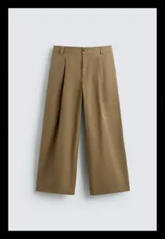 ZARA バレルフィット プリーツパンツ　EU40 ベージュのサムネイル