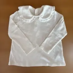 UNIQLO フリル襟 ホワイト Tシャツ 100cm