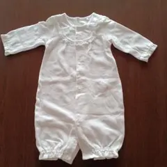 美品 ホワイト コットン ツーウェイ・ドレスオール