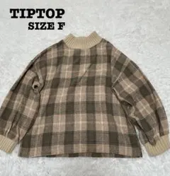 TIPTOP ティップトップ チェック柄 ニット ゆったり 秋 冬 F[843]のサムネイル