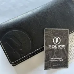 ♡POLICE 二つ折り財布 ☆牛革 ☆ロゴの型押しが素敵！(ブラック)のサムネイル