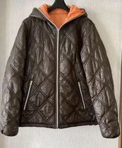 コンバース　ブラウン キルティングジャケット M