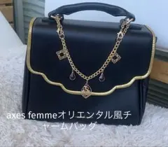 axes femme オリエンタル風チャームバッグ　ショルダー付き　美品のサムネイル