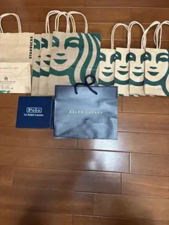 スターバックスバッグ8枚とラルフ・ローレンバッグ化粧箱