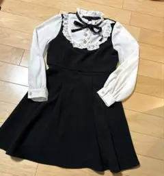 Ank Rouge アンクルージュ　ラウンドヨークワンピース　Mのサムネイル