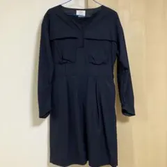 PLST ワンピース　フォーマル　ネイビー