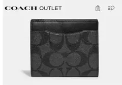 【未使用】COACH 2つ折り財布［OUTLET］