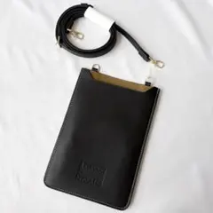 未使用 ポールスミス ミニショルダーバッグ スマホショルダー レザー ブラック