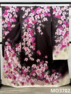 振袖 ラメ刺繍 金彩 銀通し 胡蝶蘭 身丈161cm 撥水加工済 MO3702 