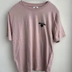 ひつじのショーン＊刺繍 バックプリント＊半袖Tシャツ ピンク サイズM