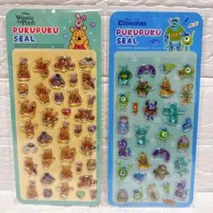 【新品✨】くまのプーさん モンスターズインク ぷくぷくシール 2枚セット
