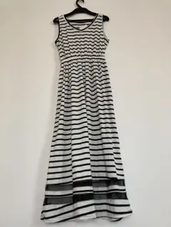 INGNI イング　ロングワンピース　ストライプ ノースリーブ　切り替え　M