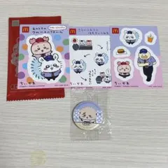 ちいかわ マクドナルド マック シール ステッカー 缶バッジ 缶バッチ くら寿司
