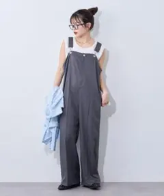 スラックスサロペット　グレSのサムネイル
