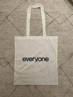 everyone トートバッグ ホワイト　ショッパー