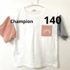 Champion 半袖 140 Tシャツ チャンピオン ホワイト 切り替えのサムネイル