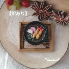 ミニチュアフード(海老天ぷら蕎麦)【訳あり】