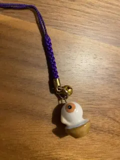 【平成レトロ】陶器製　目玉おやじ　ストラップのサムネイル