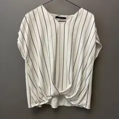 INGNI ストライプ柄 Vネック カットソー