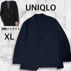 極美品 UNIQLO 感動ジャケット メンズ XL ビジネス カジュアル スーツ