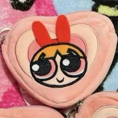 パワーパフガールズ　ブロッサム　ポーチ　フェイス　ハート