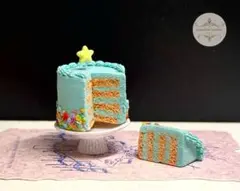 【ミニチュアスイーツ】ブルースターケーキ ハンドメイド