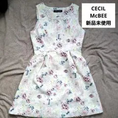 CECI McBEE フラワープリント ノースリーブワンピース