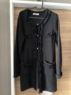 GALLERY VISCONTI ブラックニットカーディガン