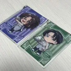 進撃の巨人 プリンスホテル 購入特典 クリアカード ハンジ・リヴァイ 2種セット
